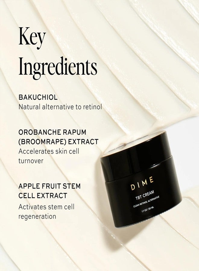 DIME Beauty TBT Cream, Anti-Aging Retinol Cream Alternative and Face Moisturizer with Bakuchiol, Lightweight Night Cream 1.7 oz / 50 ml - Image 5